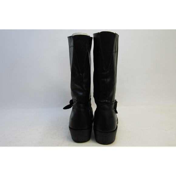 Cody James Mens Size 13 D Black Leather Buckle Cowboy Motorcycle Boots